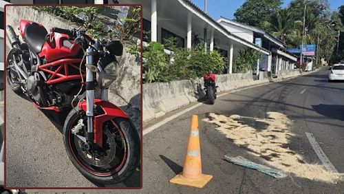 Мотоциклист погиб в Калиме утром 18 апреля. Фото: Patong Police