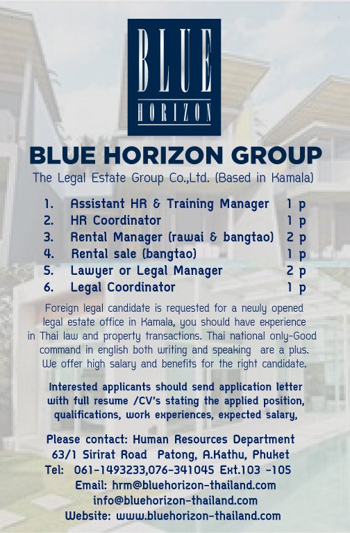 Вакансии в Blue horizon Group