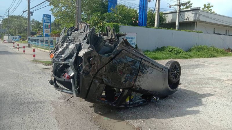 Водитель легковой машины уцелел в серьезной аварии в Таланге