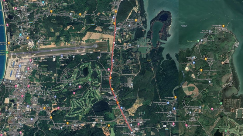 Участок Thepkrasattri Rd. у аэропорта останется завтра без света