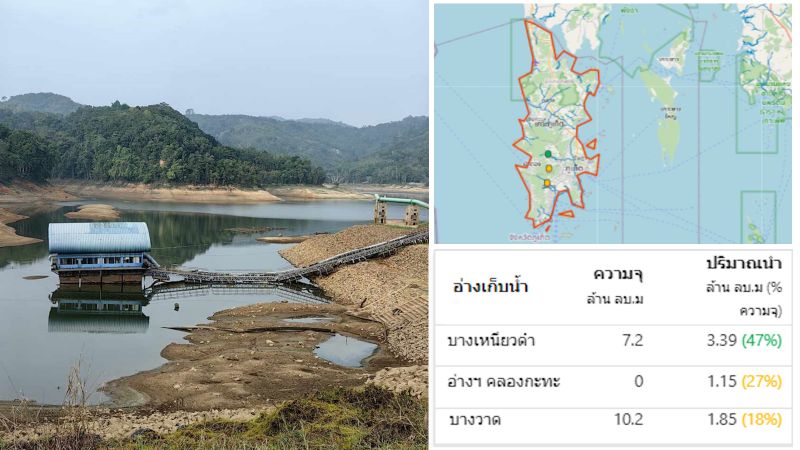 Два водохранилища Пхукета ушли в «желтую зону»