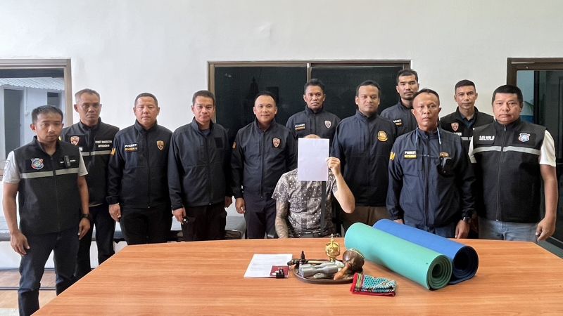 Фото из сообщения Иммиграционного бюро об аресте Александра Искрицкого. Фото: Phuket Immigration